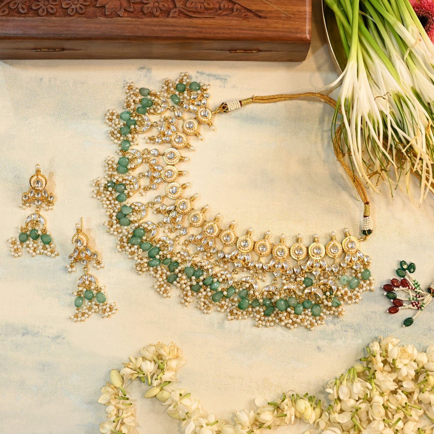 Poonam Necklace with Earrings
