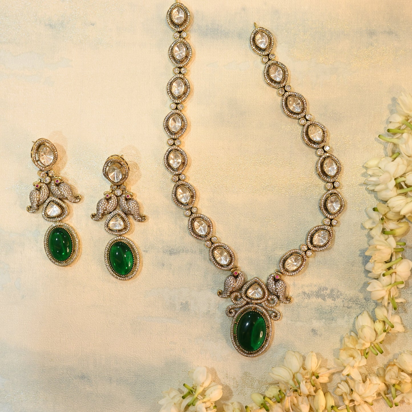 Venya Moissanite Choker with Earrings