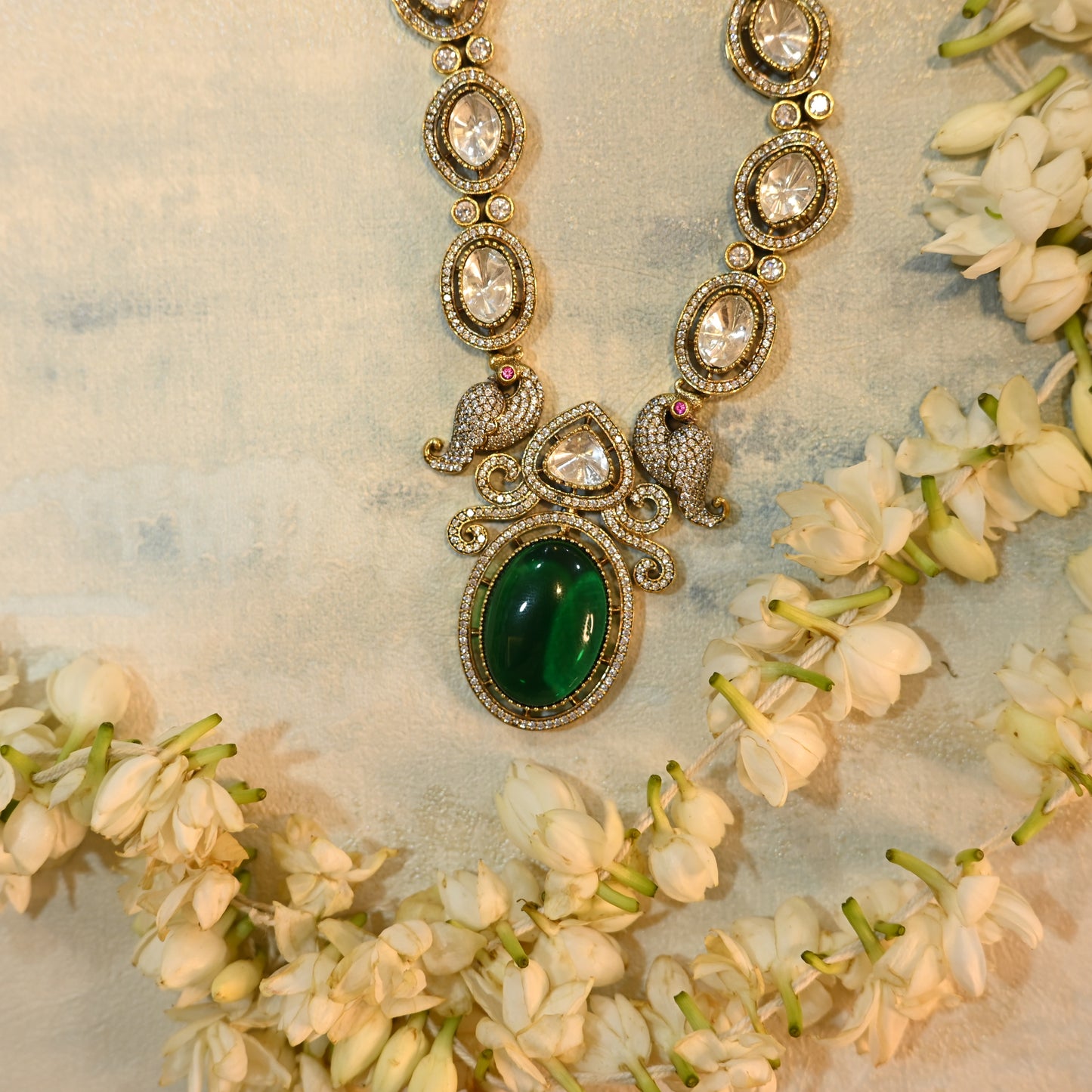 Venya Moissanite Choker with Earrings