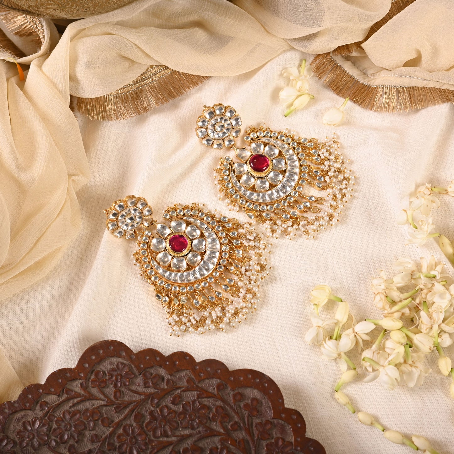 Ubika Chandbali Earrings