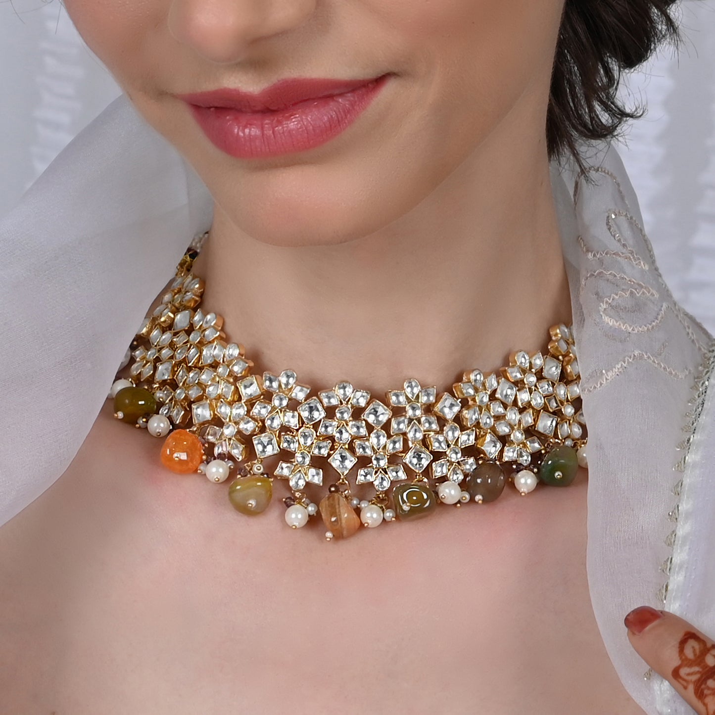 Marakatam Choker with Earrings