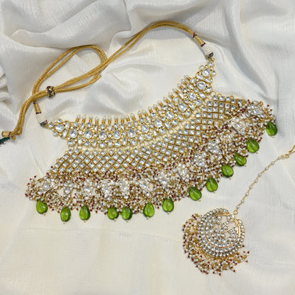 Pahal Neckalce With Earrings, Tika