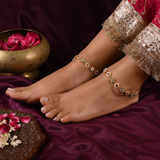 Varda Kundan Anklet (Payal)