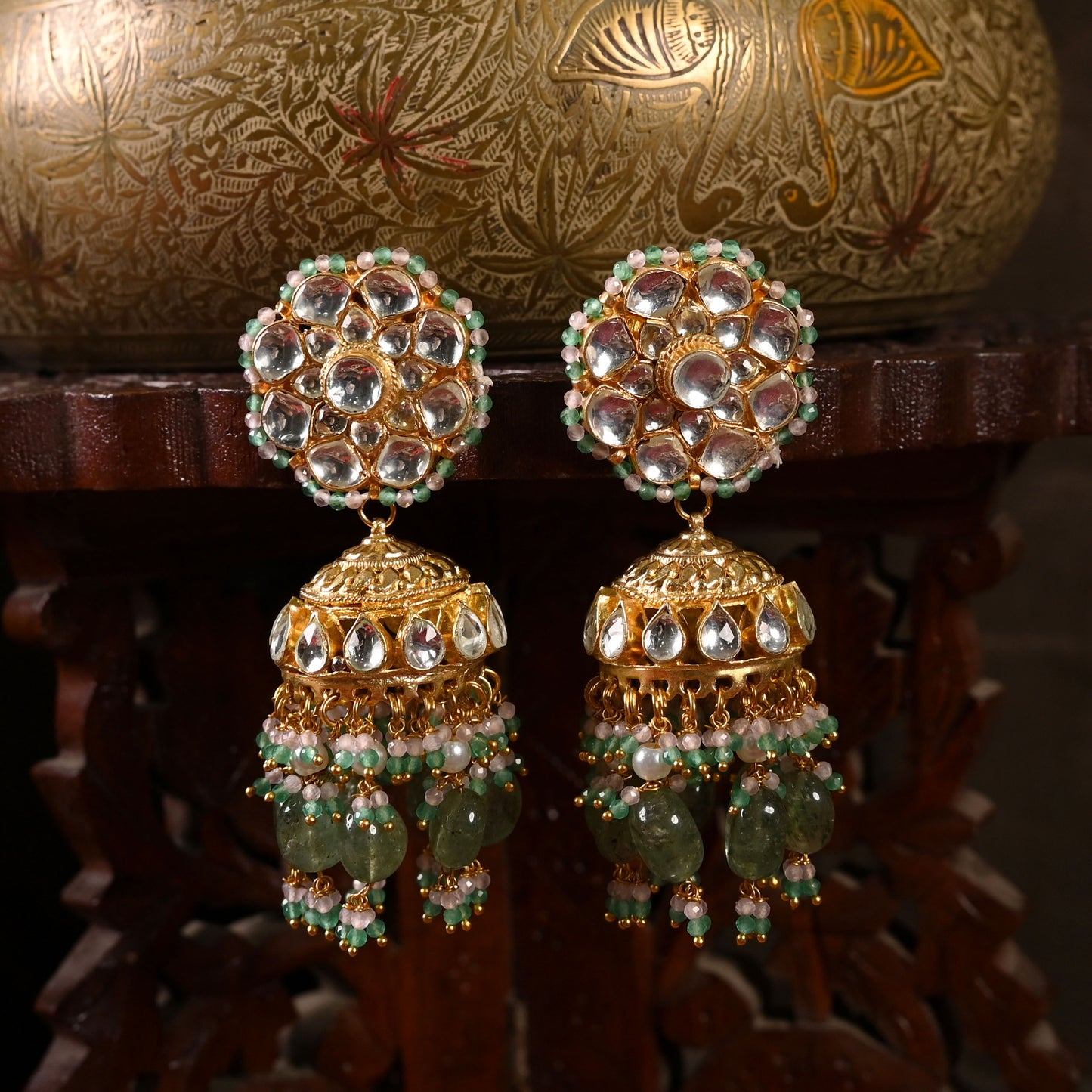 Ajmeri Jhumki Earrings